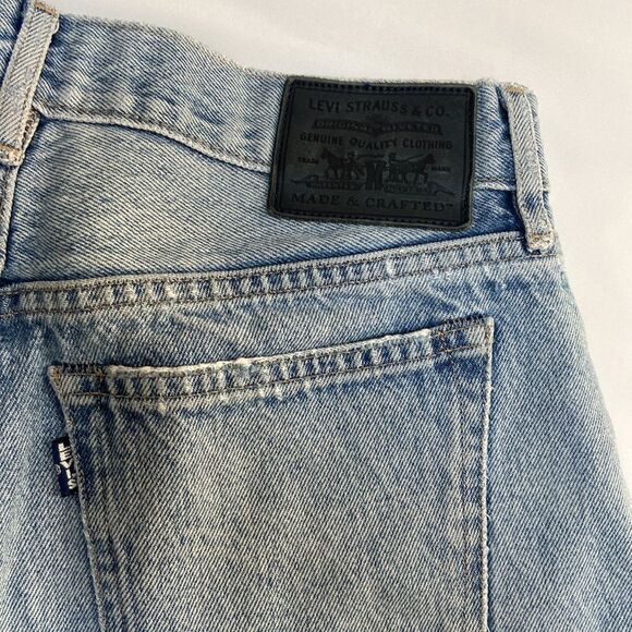 Levi's Blue Jean Shorts Distressed High-Waisted - Picture 6 of 10